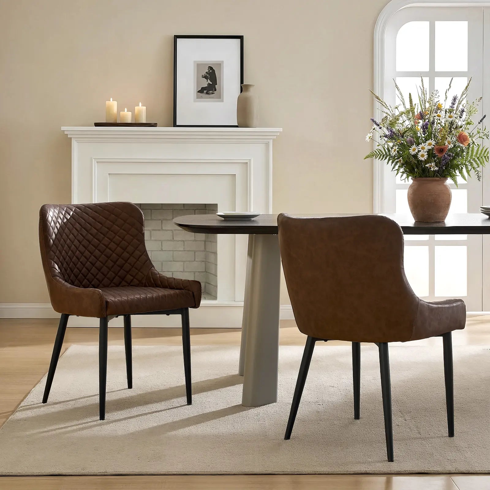 Dundas Faux Leather Dining Chair-6
