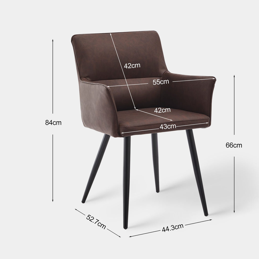 Ebern Dining Chairs [Faux Leather] [Set of 2]-4