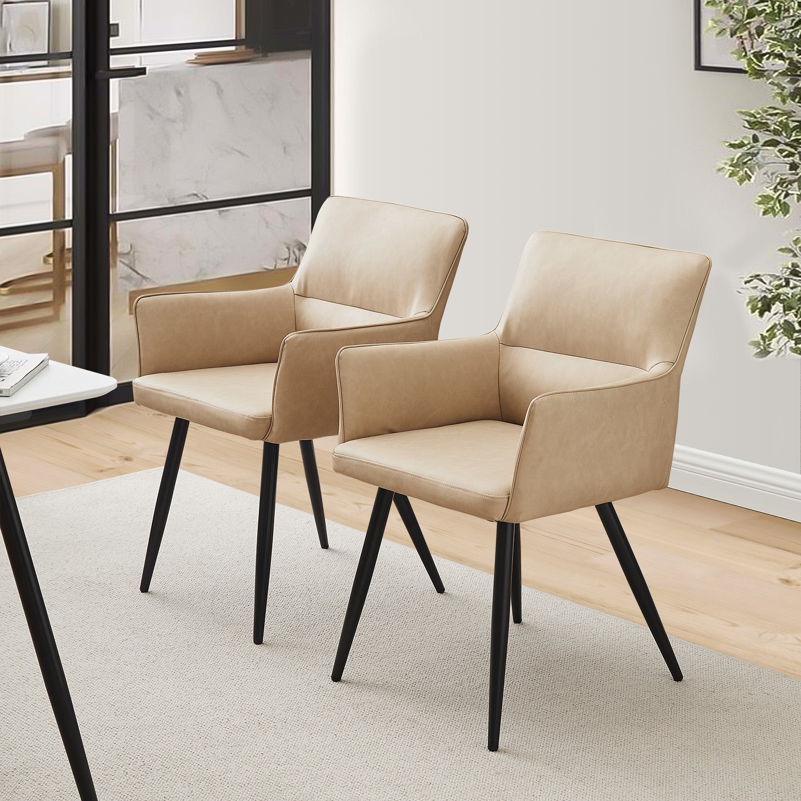 Ebern Dining Chairs [Faux Leather] [Set of 2]-6
