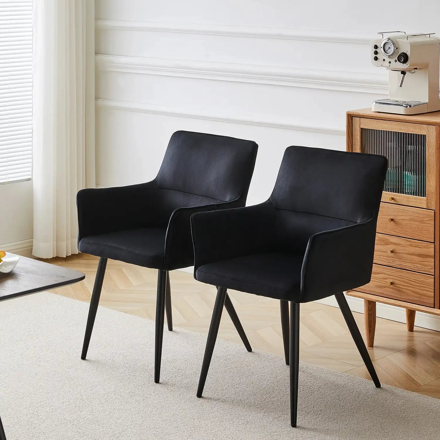 Ebern Velvet Dining Chairs [Set of 2]-6