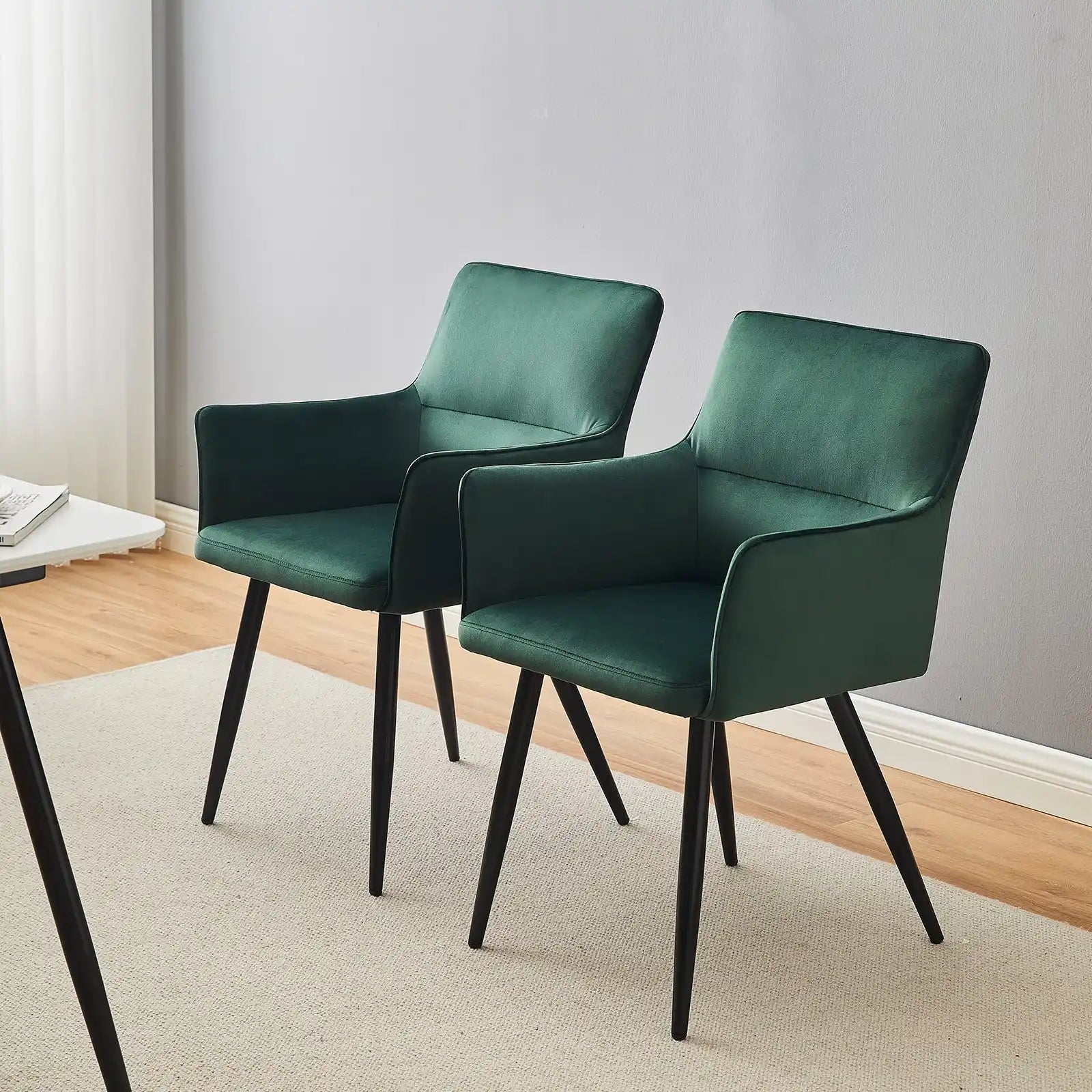 Ebern Velvet Dining Chairs [Set of 2]-7