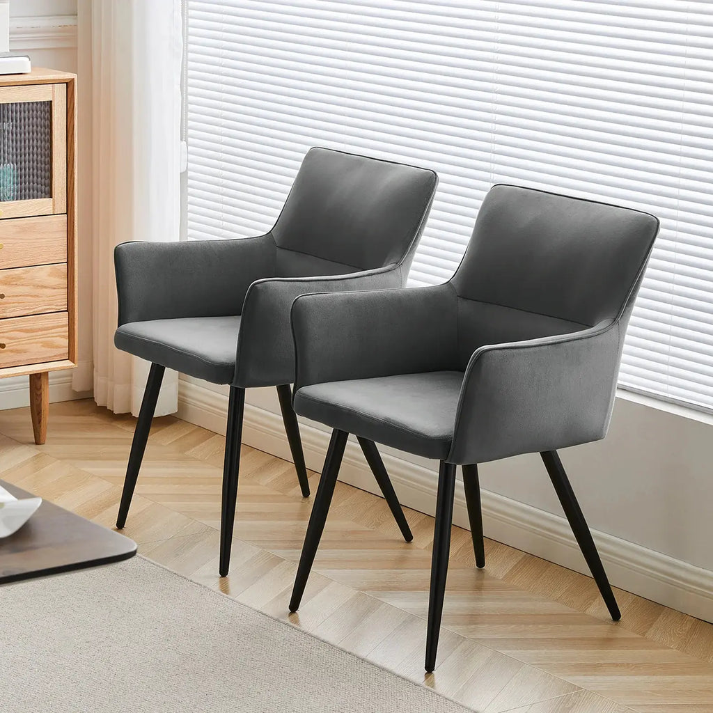 Ebern Velvet Dining Chairs [Set of 2]-0