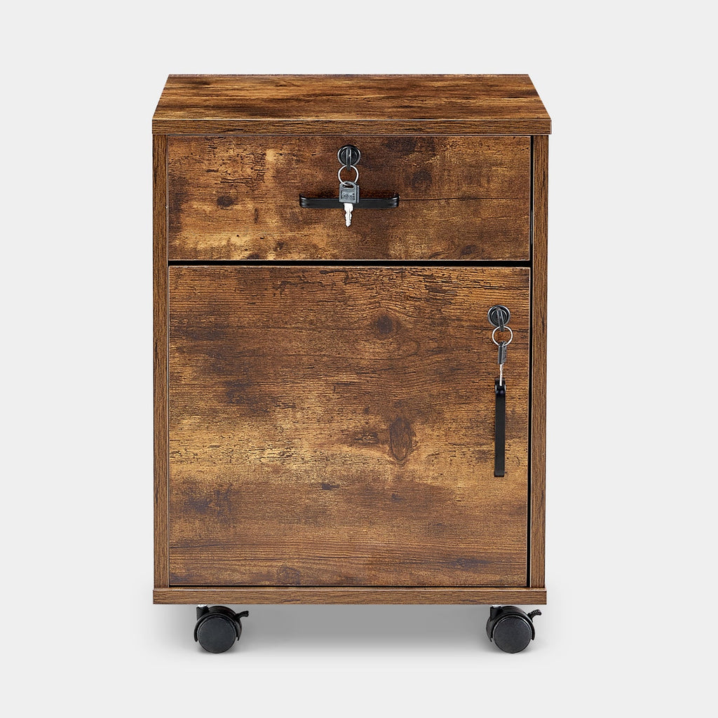 Edene Mobile Filing Cabinet [1-Drawer 1-Door]-3
