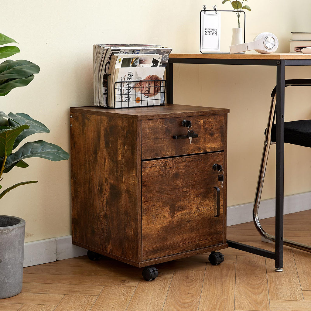 Edene Mobile Filing Cabinet [1-Drawer 1-Door]-0