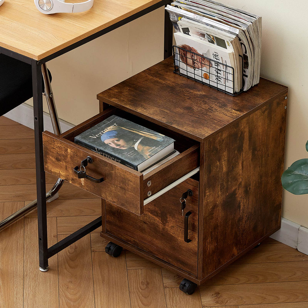 Edene Mobile Filing Cabinet [1-Drawer 1-Door]-1