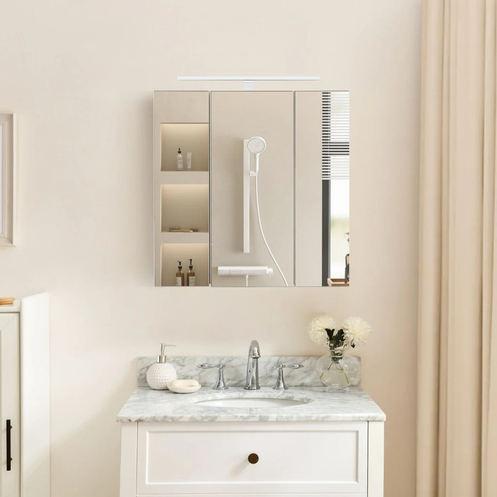 Eipper Bathroom Mirror Cabinet [with Headlight] [3 Doors]-0