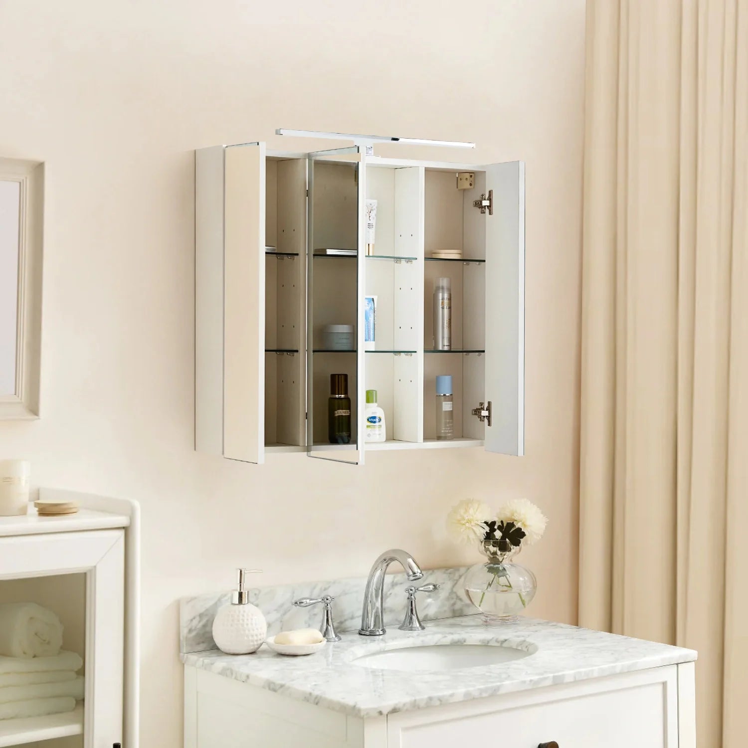 Eipper Bathroom Mirror Cabinet [with Headlight] [3 Doors]-2