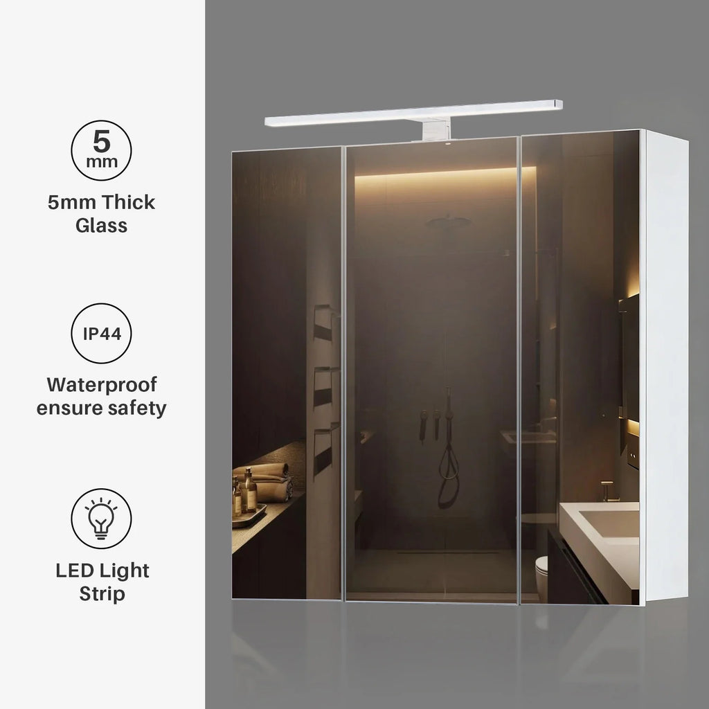 Eipper Bathroom Mirror Cabinet [with Headlight] [3 Doors]-1