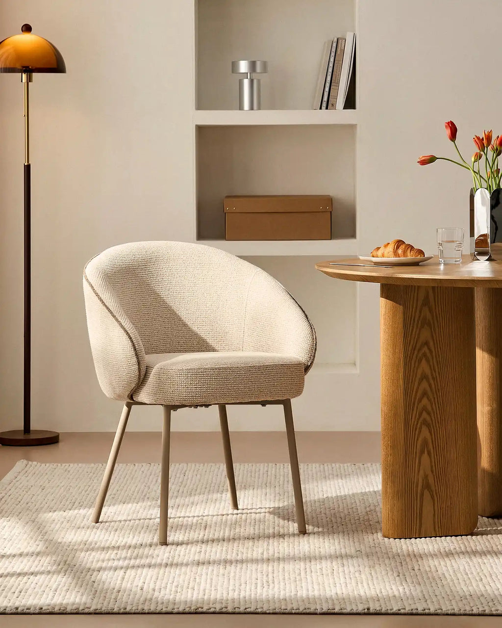 Elowen Cream & Brown Dining Chair [Pre-Order]-3