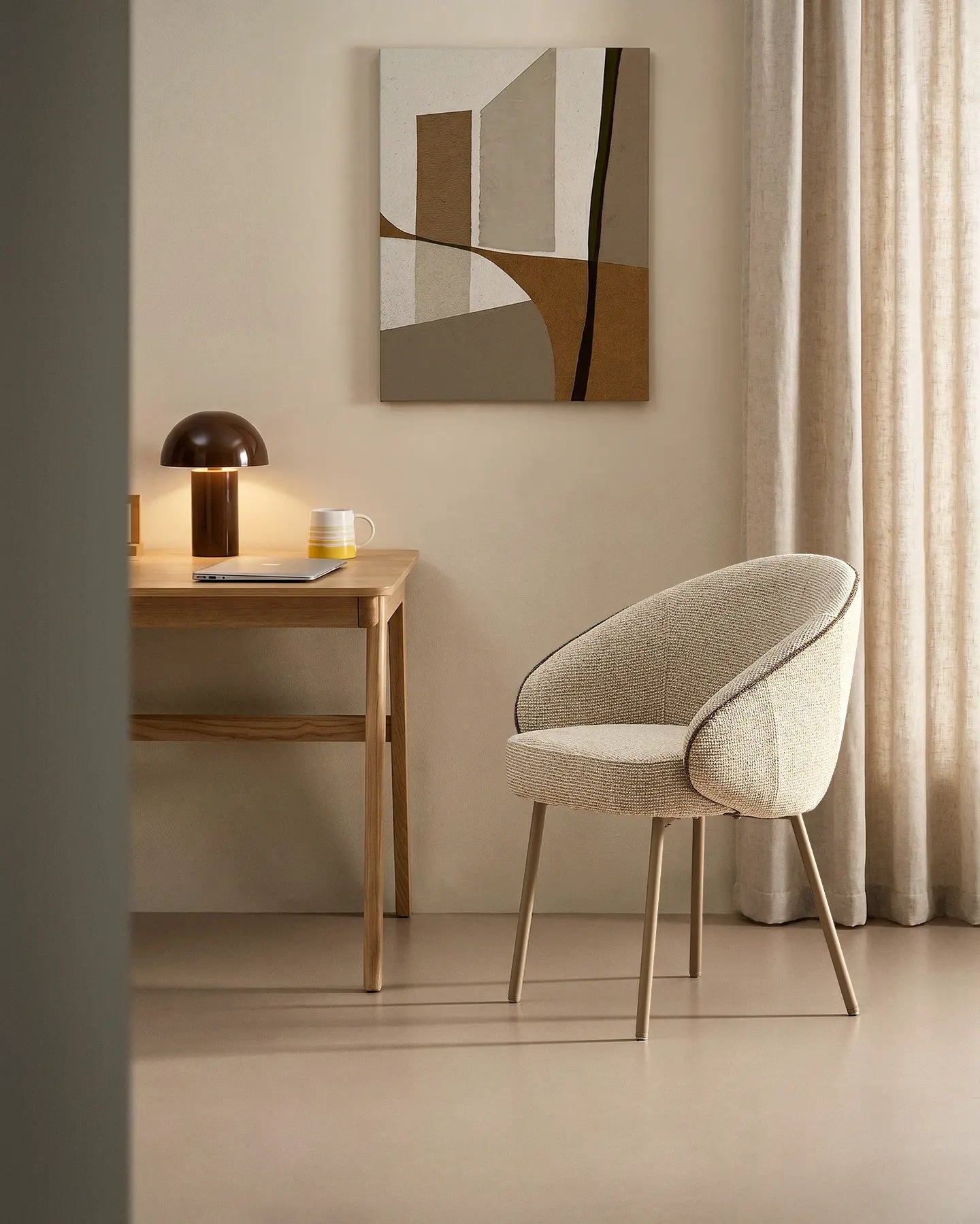 Elowen Cream & Brown Dining Chair [Pre-Order]-0