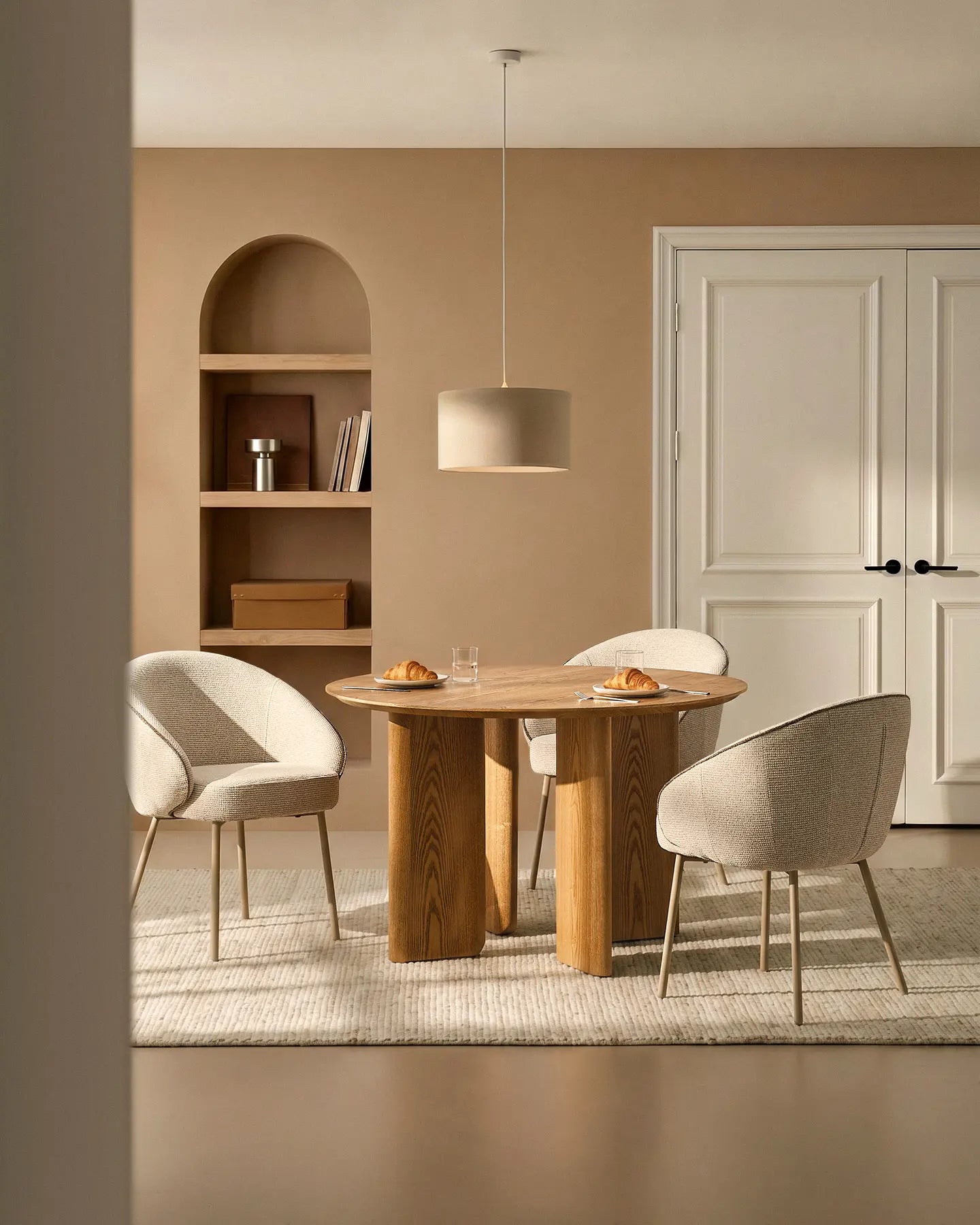 Elowen Cream & Brown Dining Chair [Pre-Order]-1