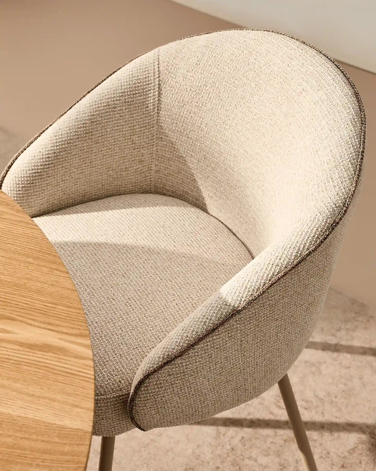 Elowen Cream & Brown Dining Chair [Pre-Order]-4
