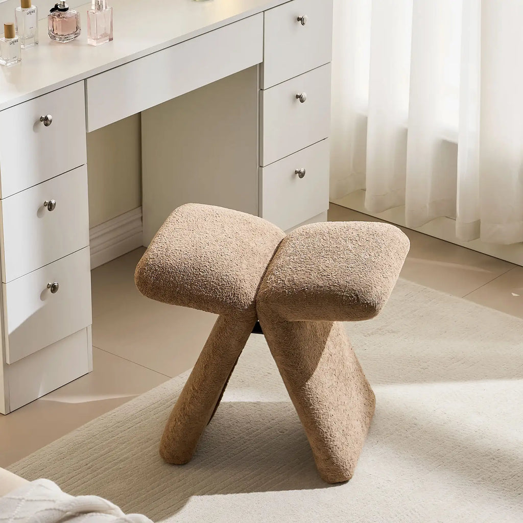 Faye Teddy Brown Accent Stool-4