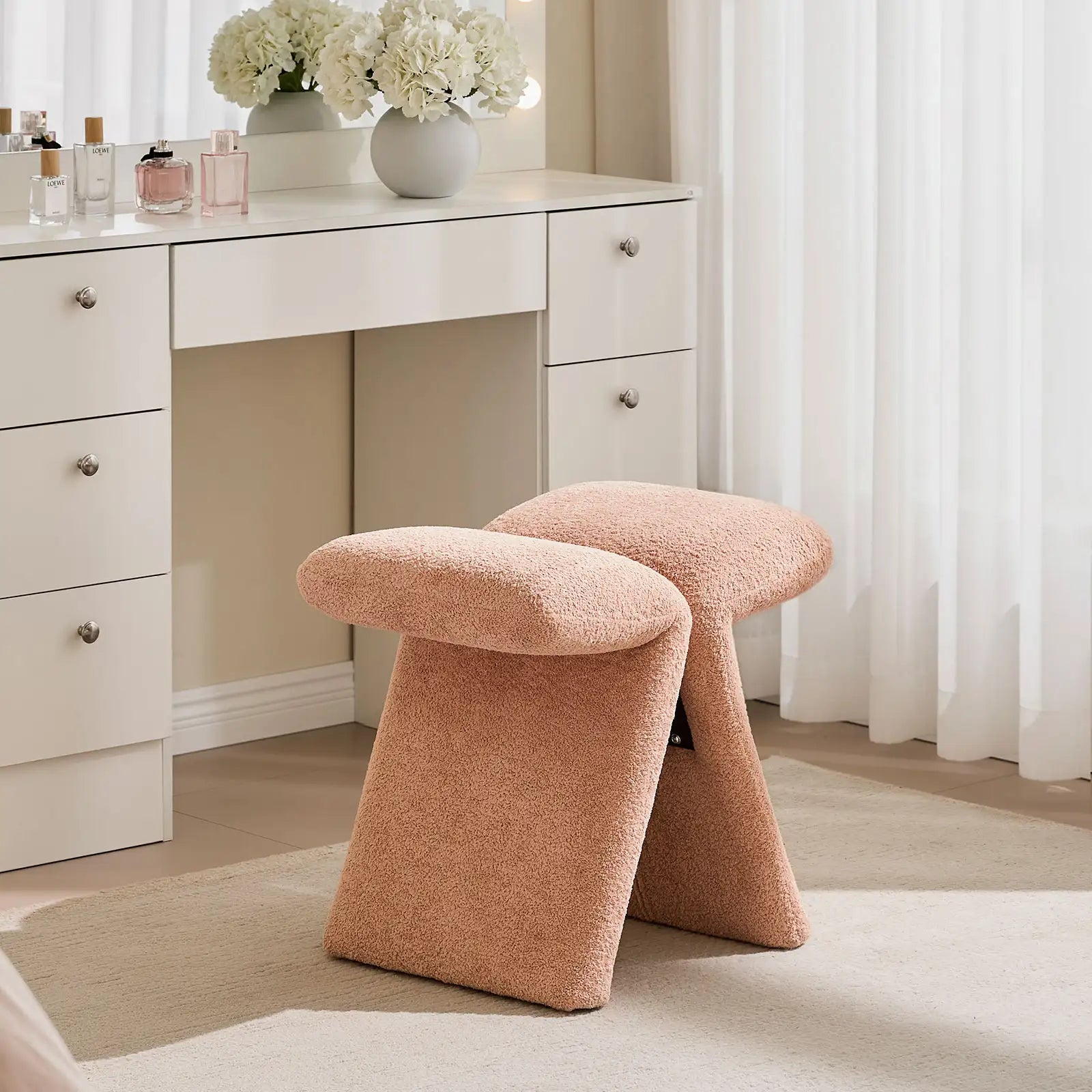 Faye Warm Blush Vanity Stool-2