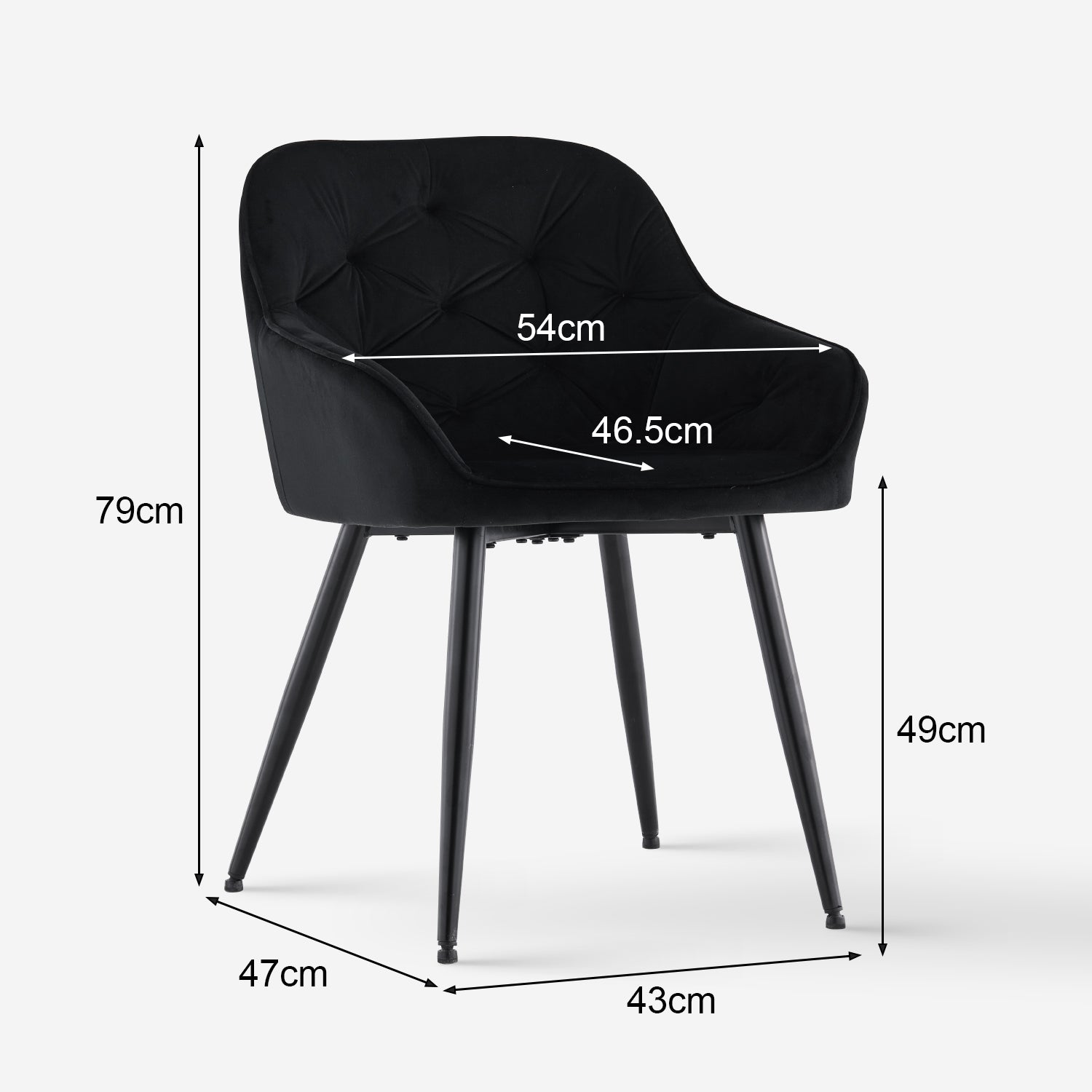 Garvies Velvet Dining Chairs [Set of 2]-3