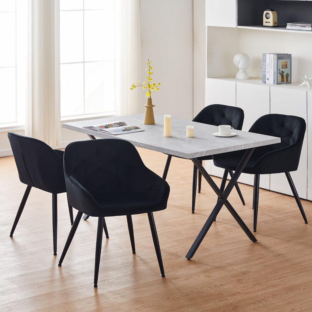 Garvies Velvet Dining Chairs [Set of 2]-2