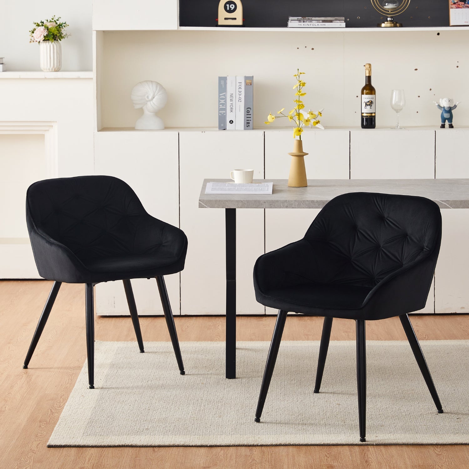 Garvies Velvet Dining Chairs [Set of 2]-1