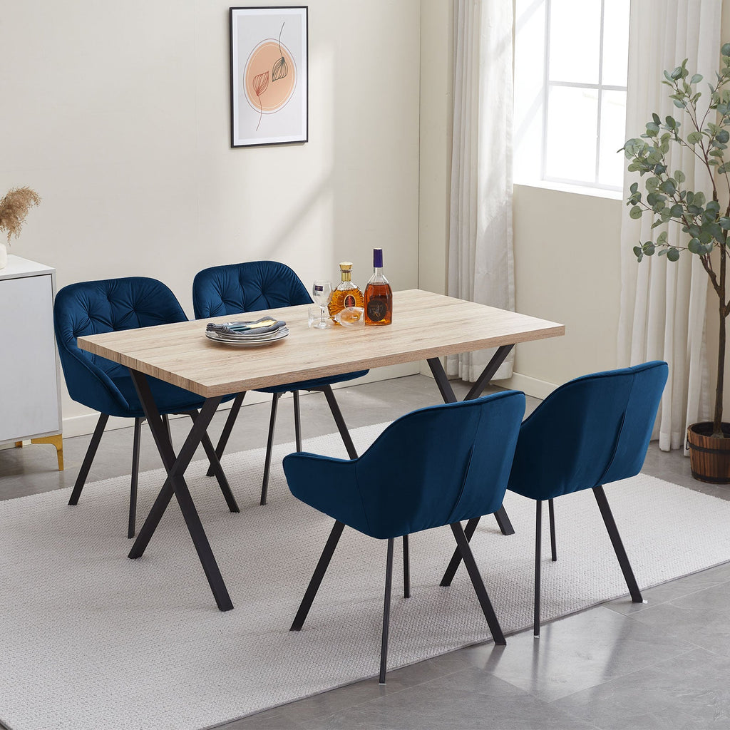 Garvies Velvet Swivel Dining Chairs-3
