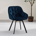 Garvies Velvet Swivel Dining Chairs-0