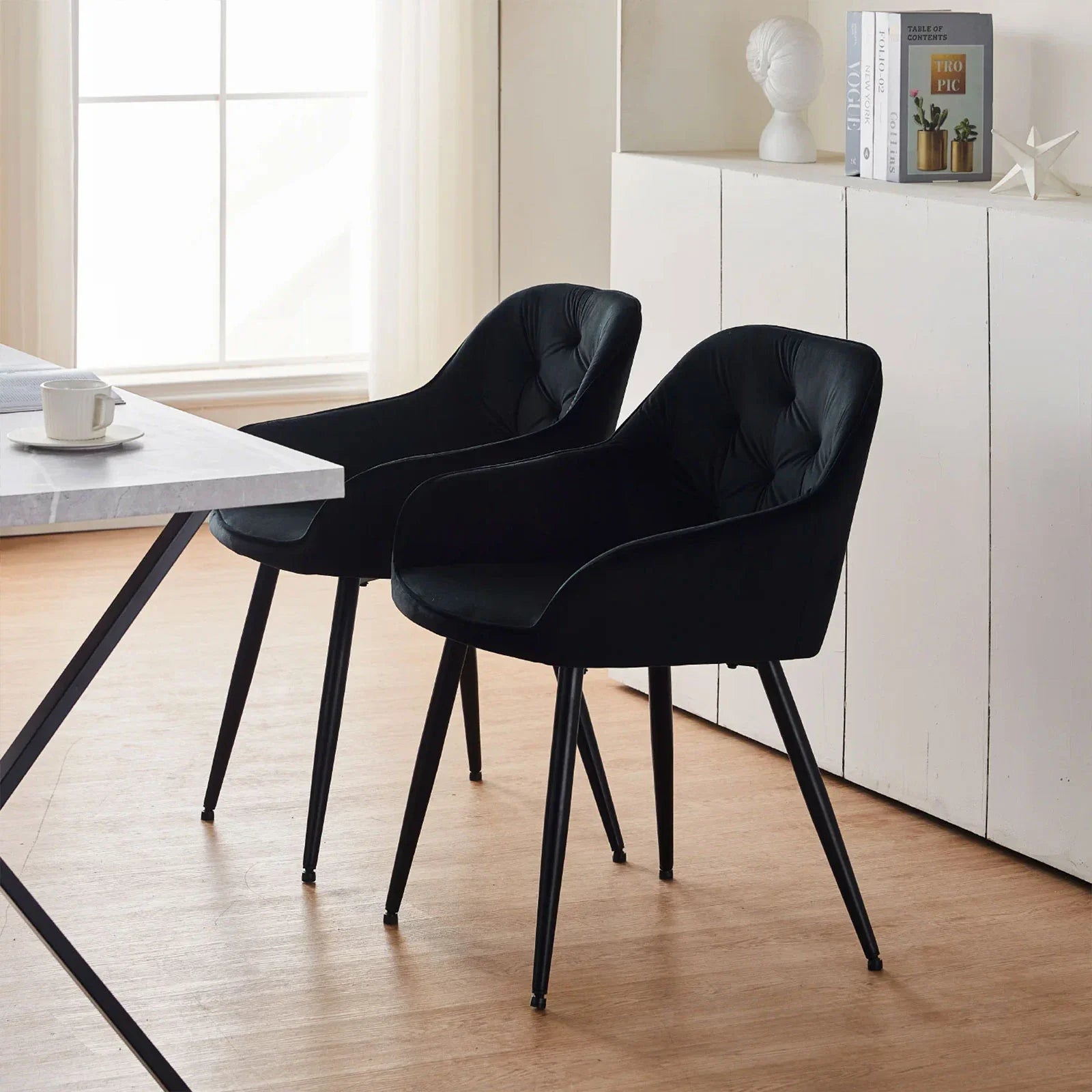 Garvies Velvet Dining Chairs [Set of 2]-0