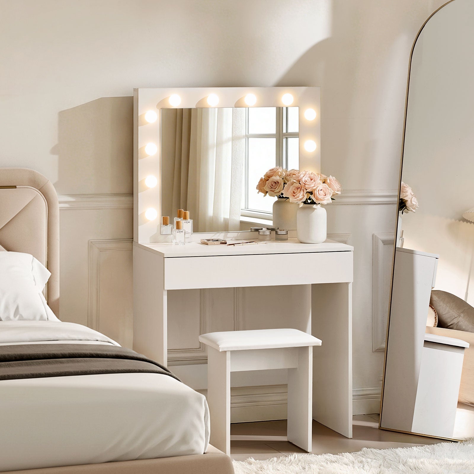 Hollywood 1-Drawer Dressing Table Set-3