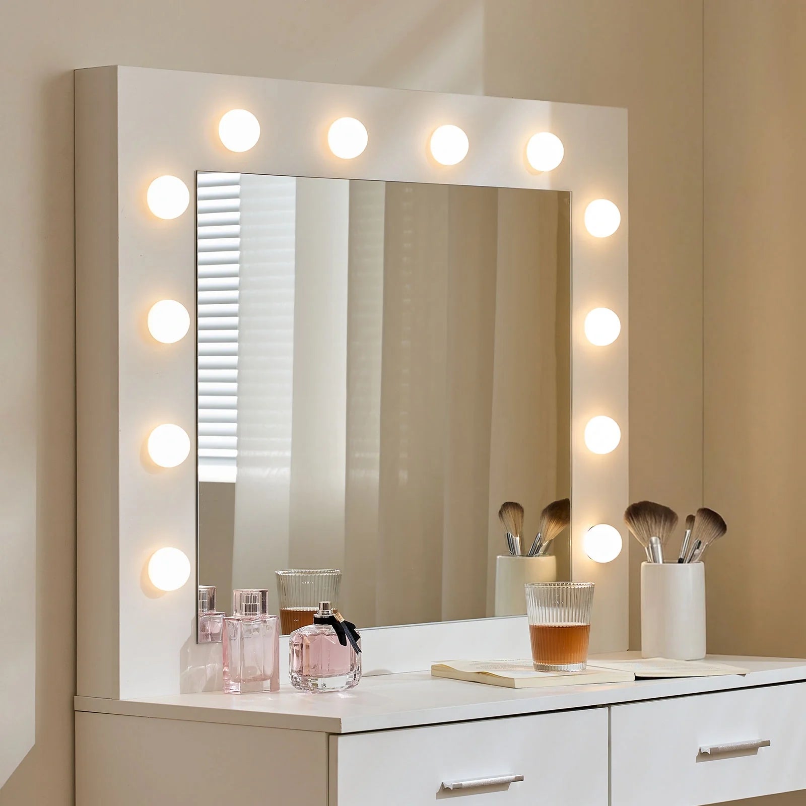 Hollywood 2-Drawer Dressing Table Set-3