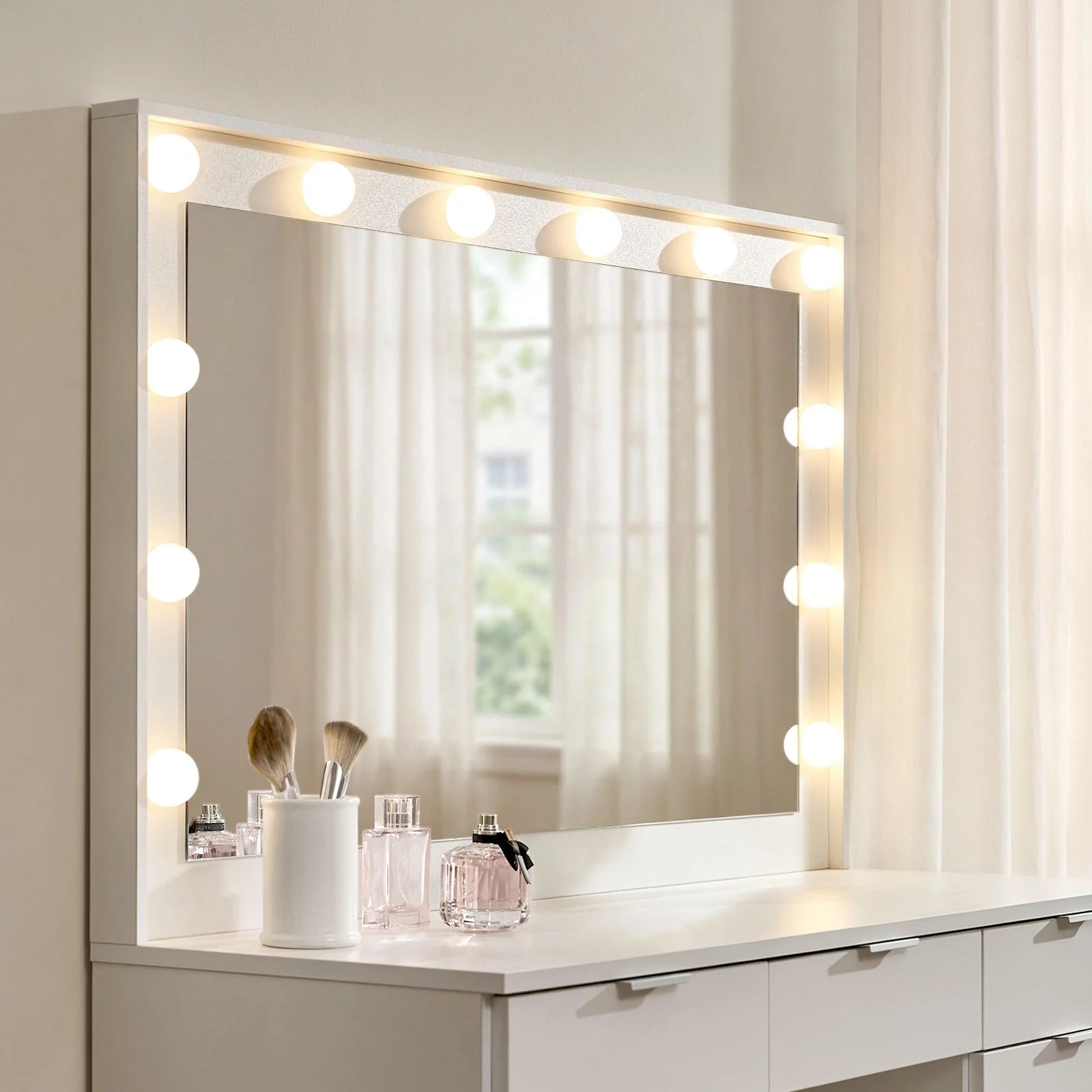 Hollywood 4-Drawer Dressing Table Set-4