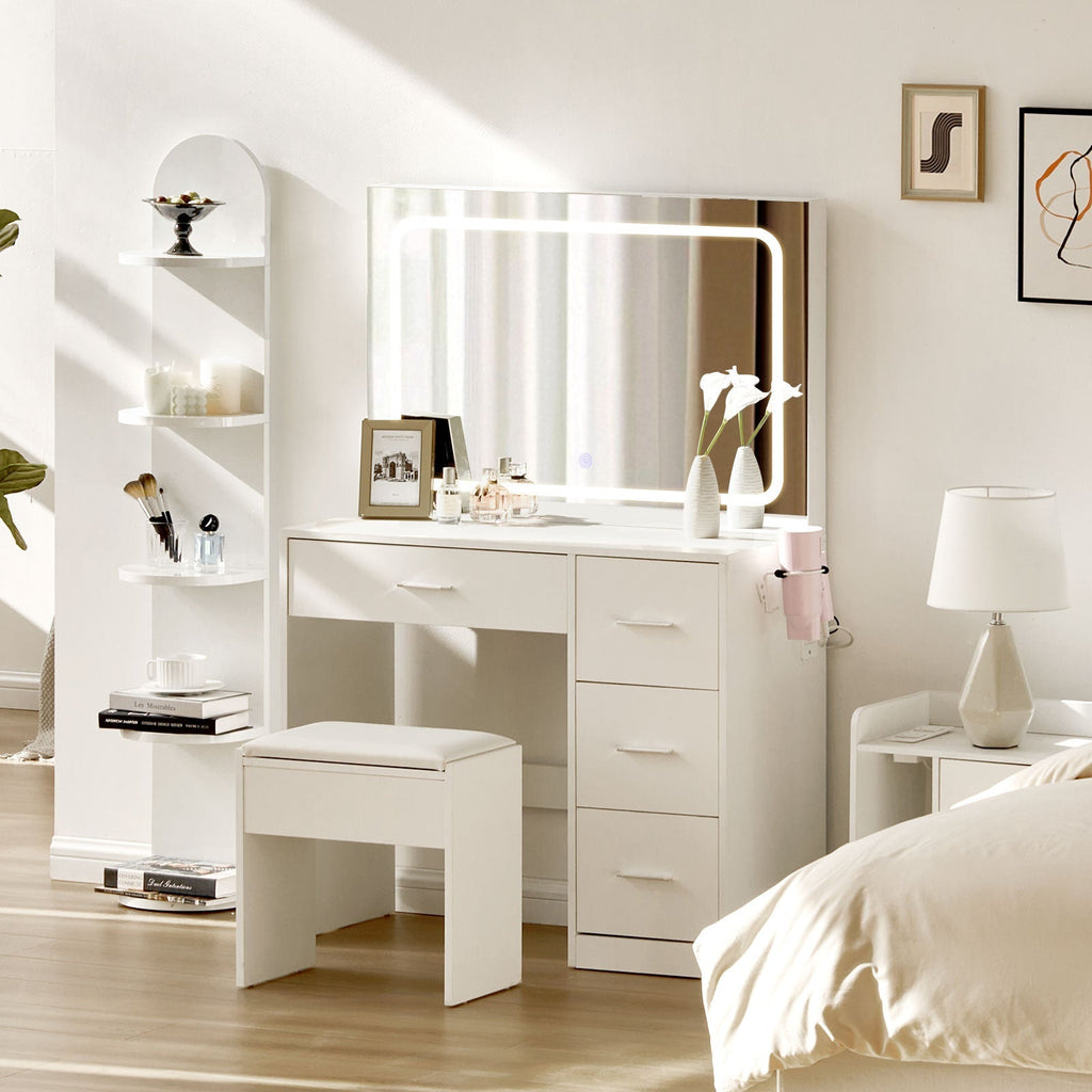 Luna Dressing Table Set [with Hairdryer Holder]-1