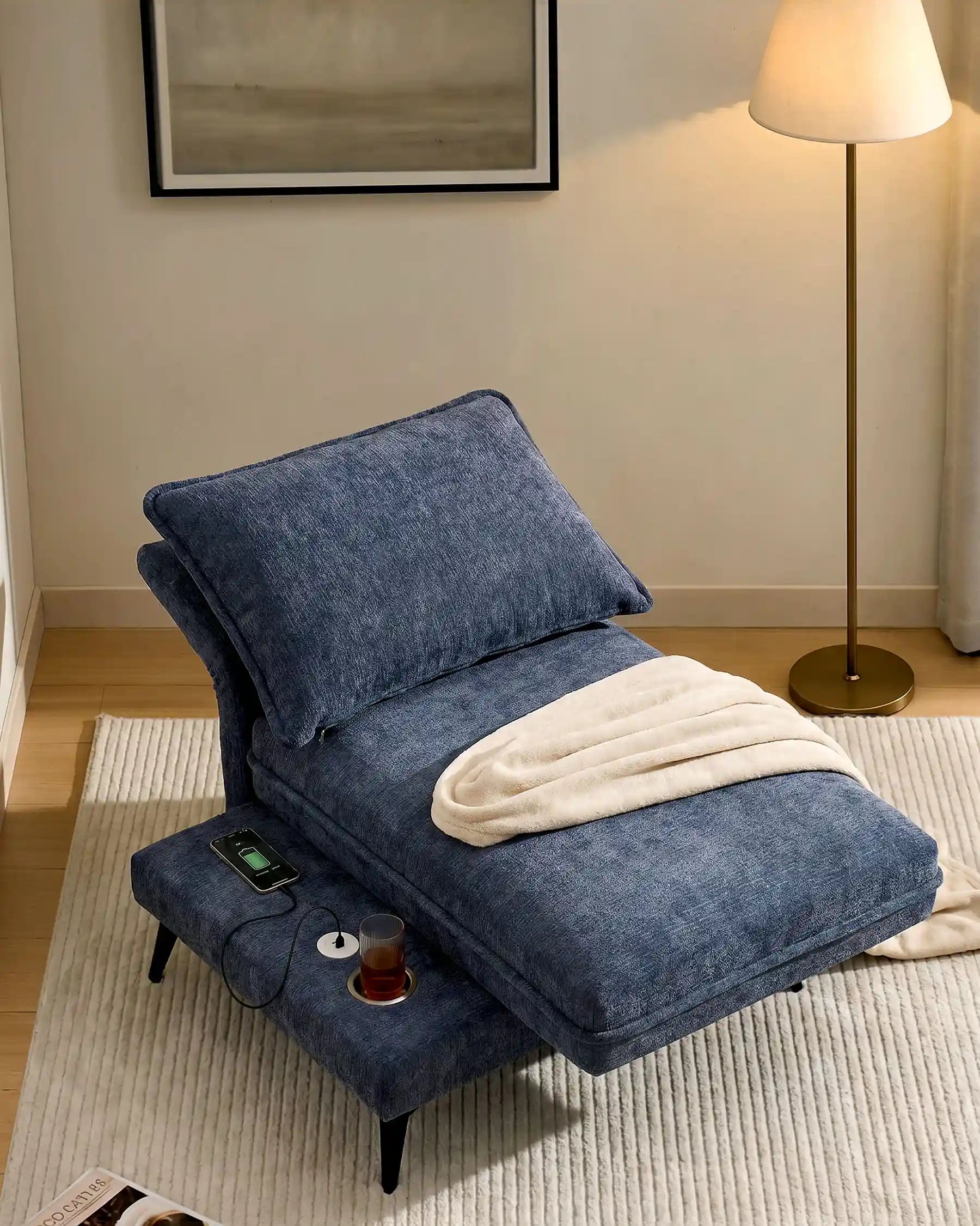 Hudson Navy Blue Modular Sofa-2