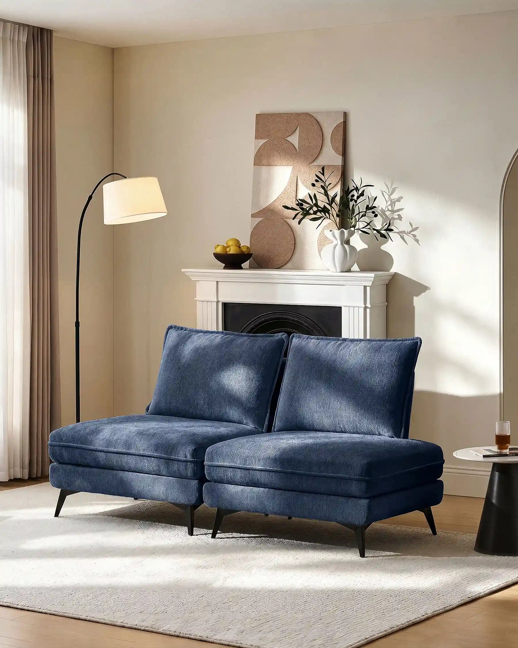 Hudson Navy Blue Modular Sofa-6