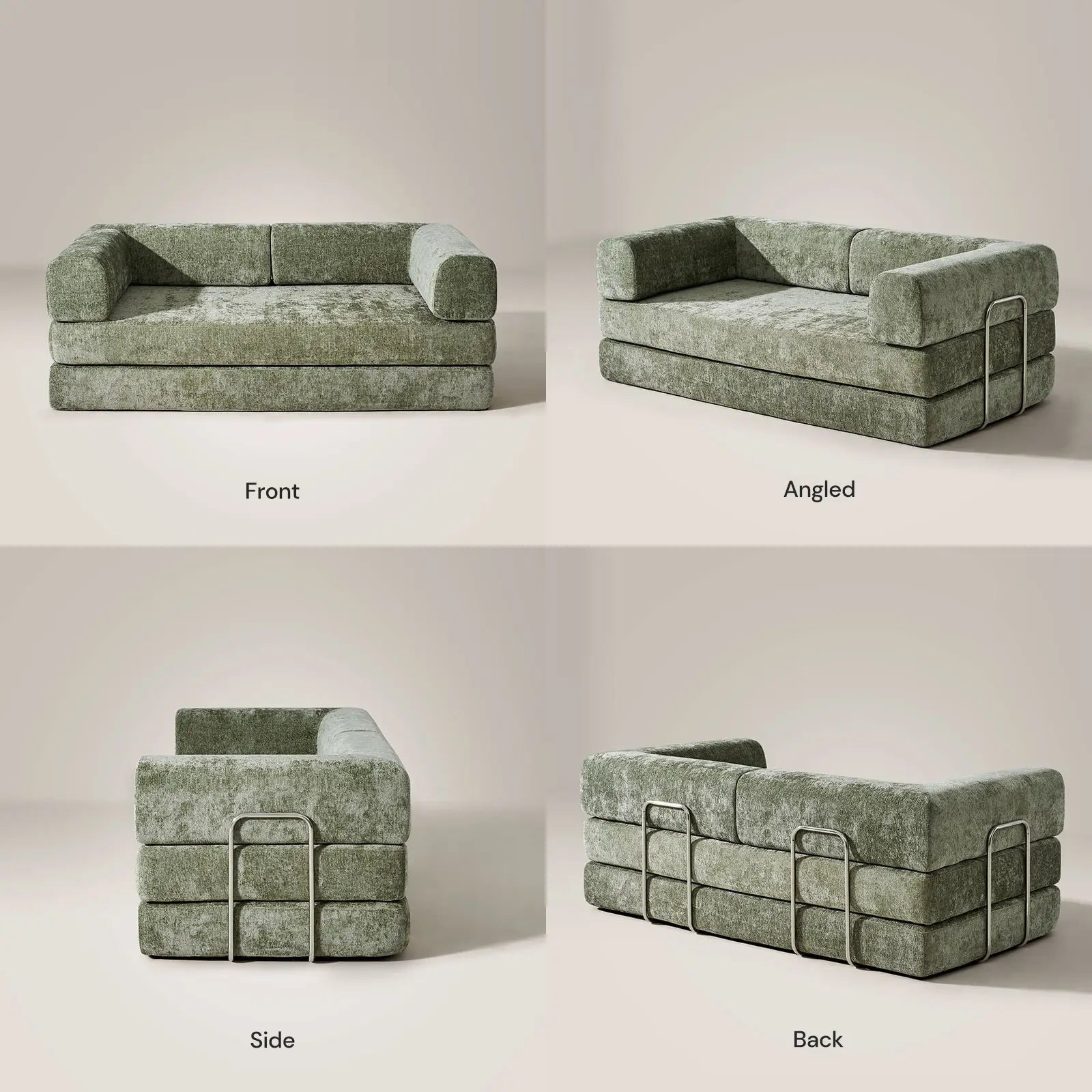 Hugo Moss Green Convertible Sofa Bed-3