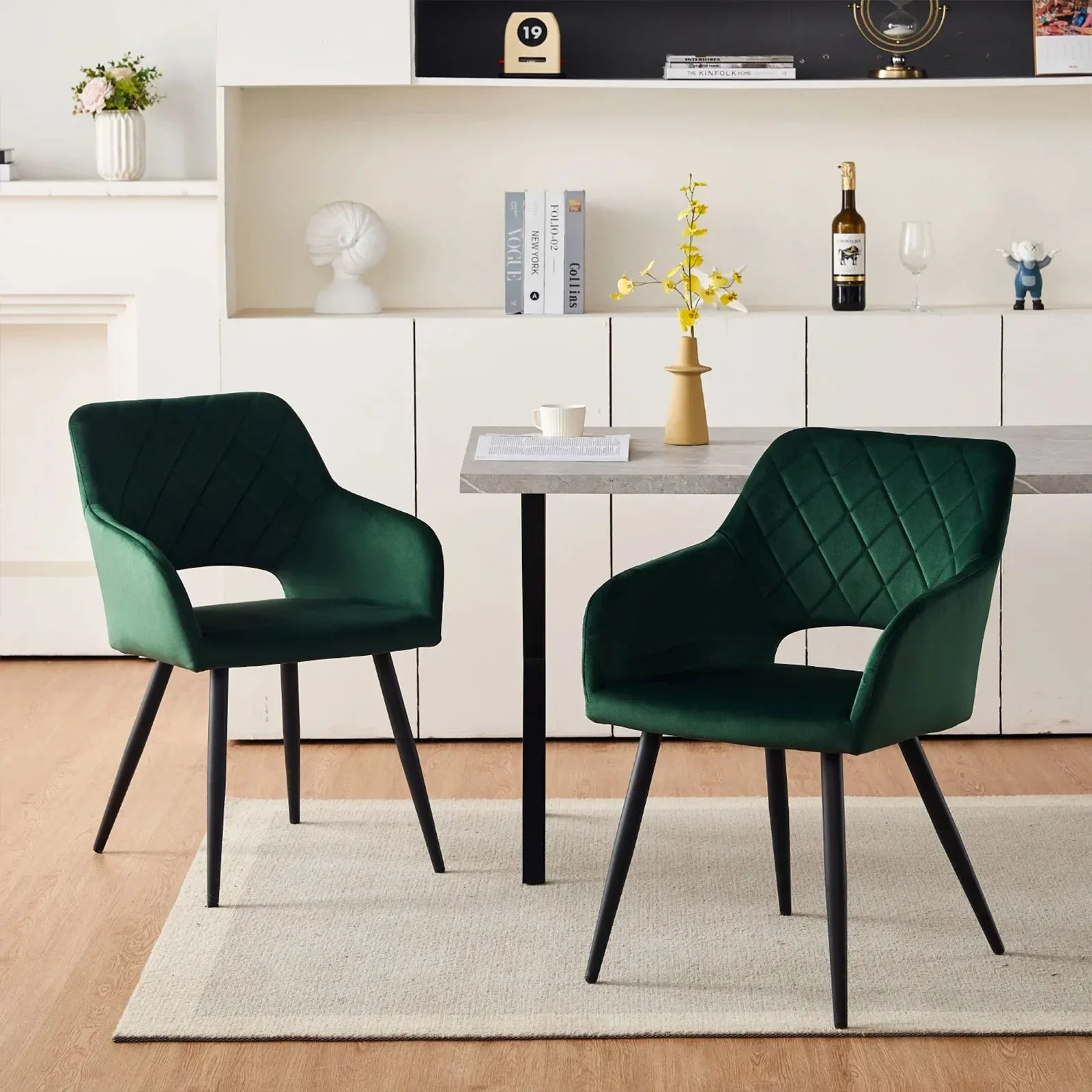 Kieran Velvet Dining Chairs [Set of 2]-0