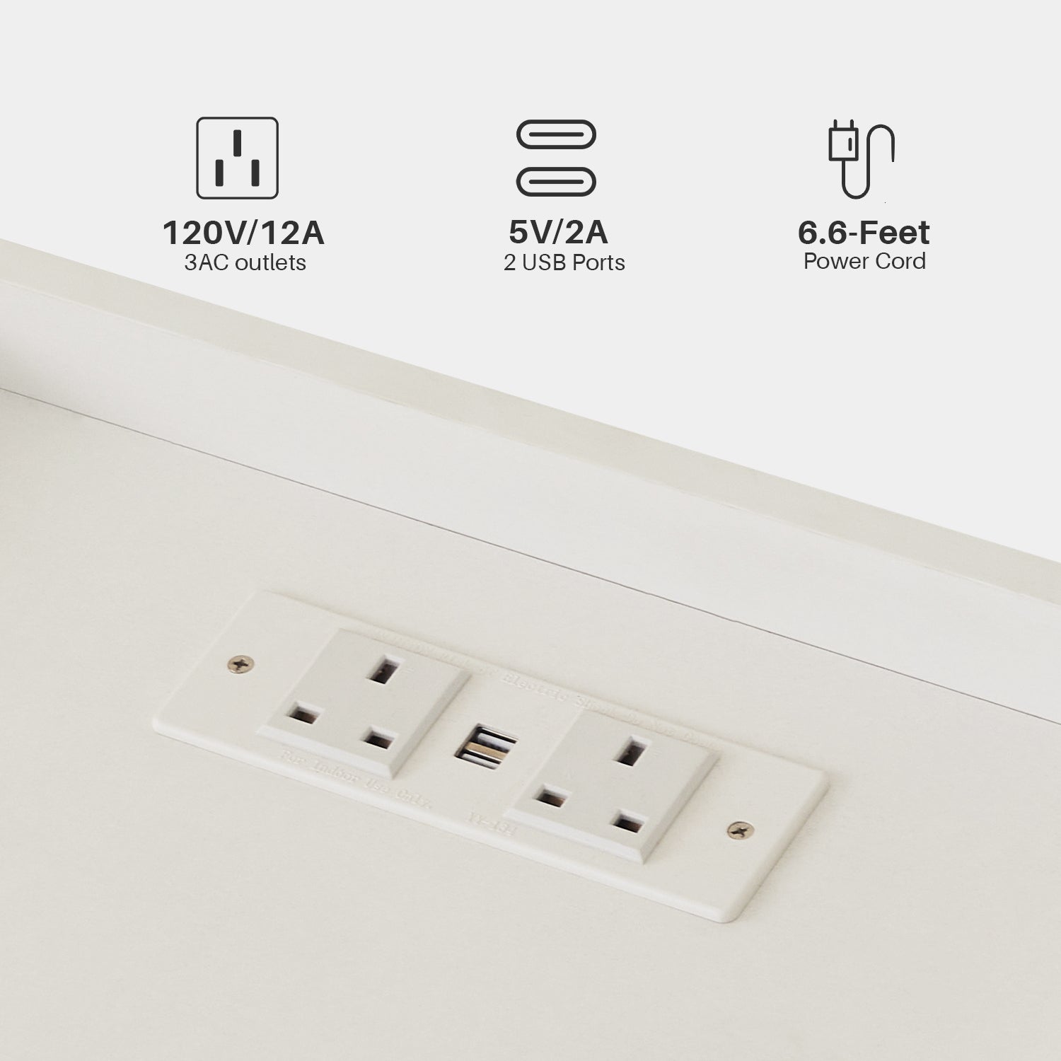 Kist LED Light Bedside Table [Charging Station][Nightstand]-4