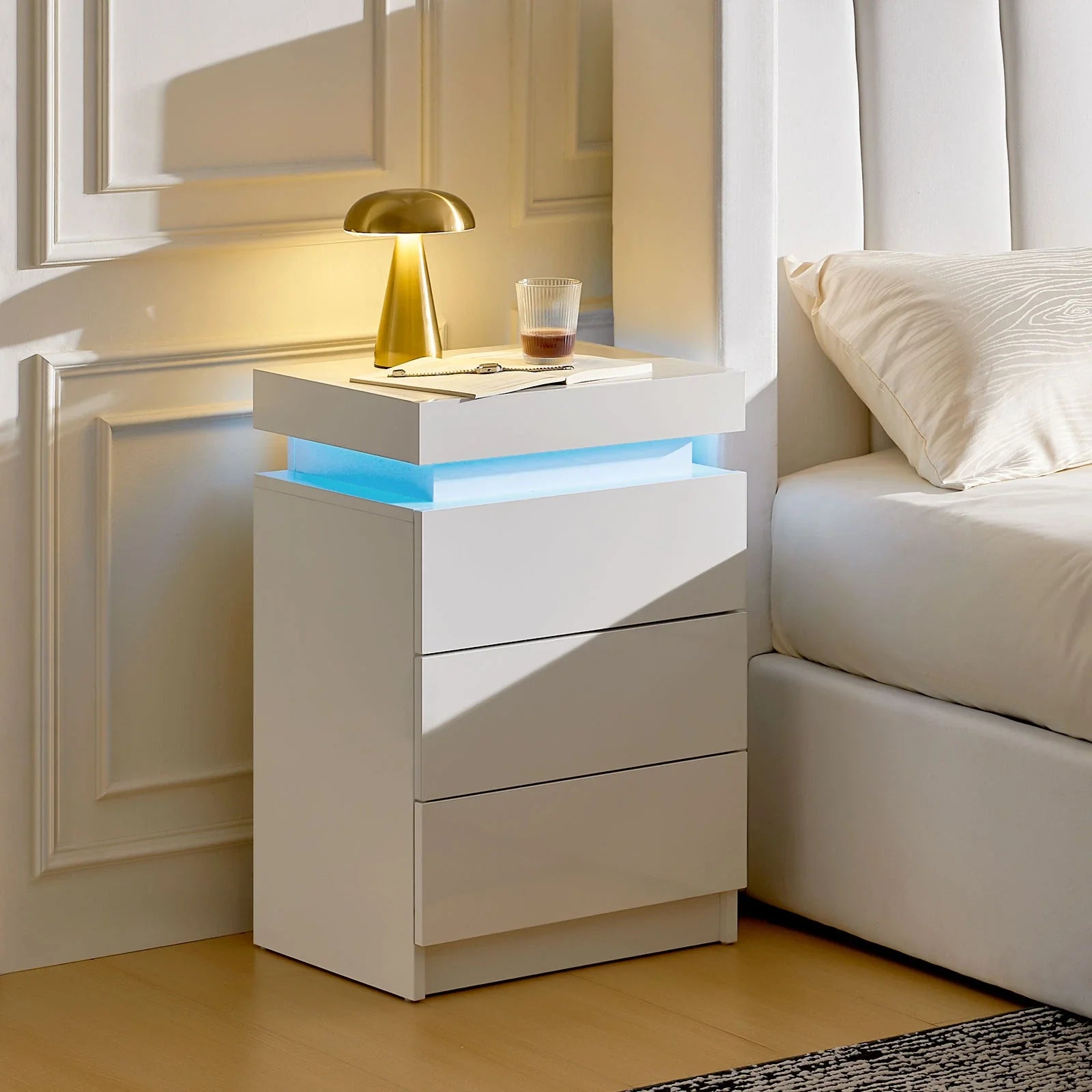 Kumar Bedside Table [Voice Controllable LED Lights]-1