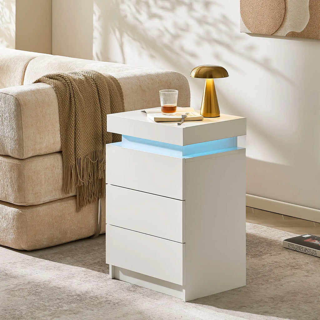 Kumar Bedside Table [Voice Controllable LED Lights]-3