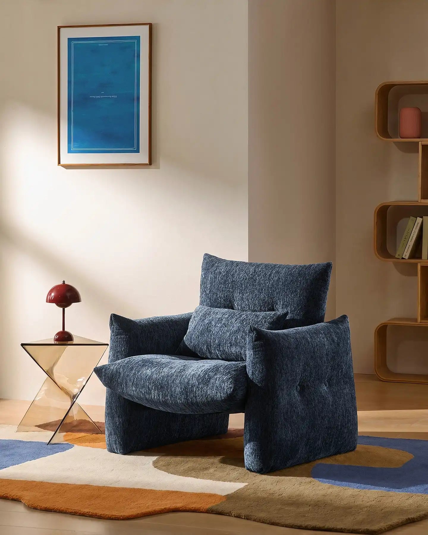 Kumo Navy Blue Accent Chair [Pre-Order]-1