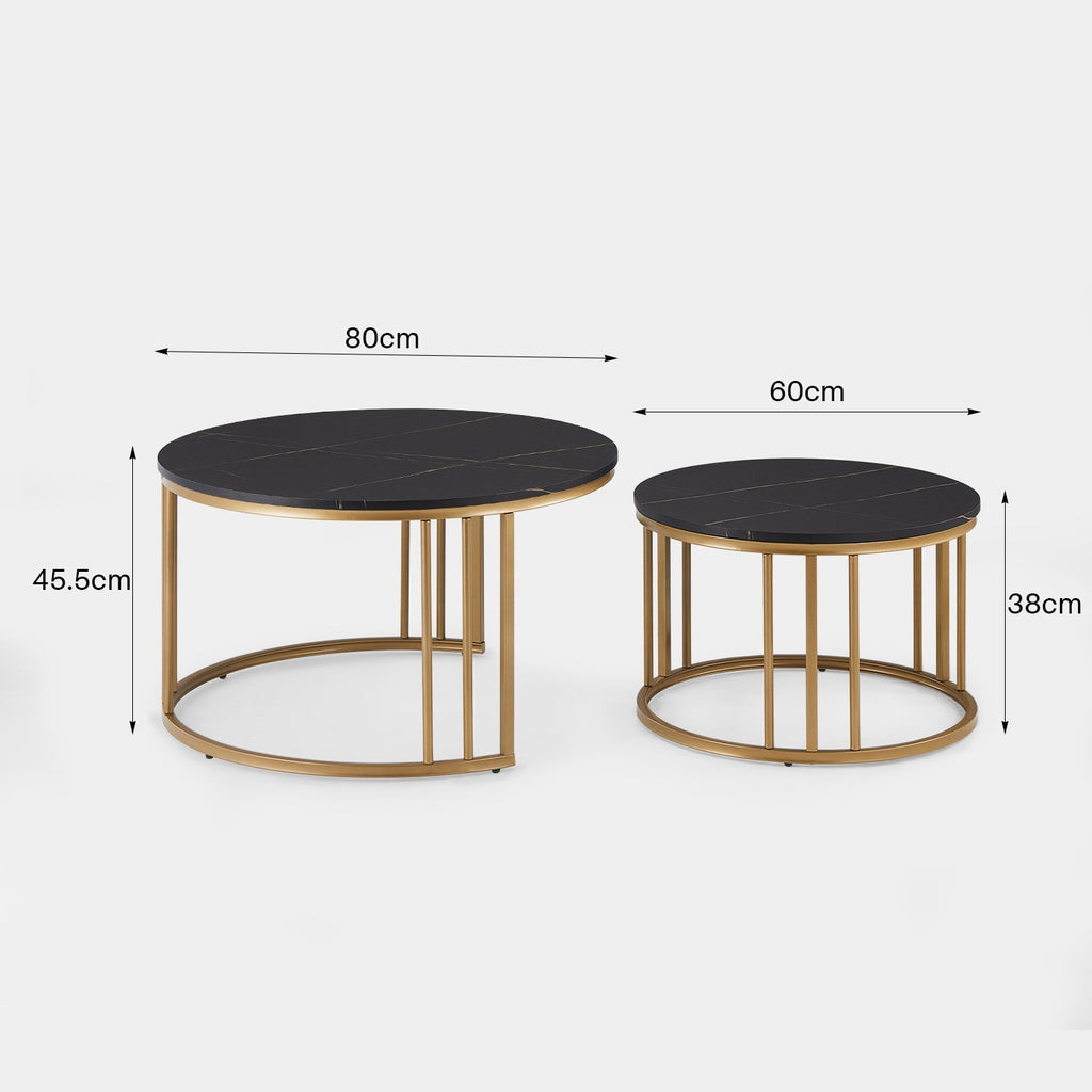 Lepore Marble Nesting Coffee Table Set-4
