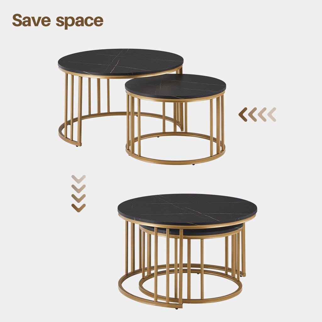 Lepore Marble Nesting Coffee Table Set-3