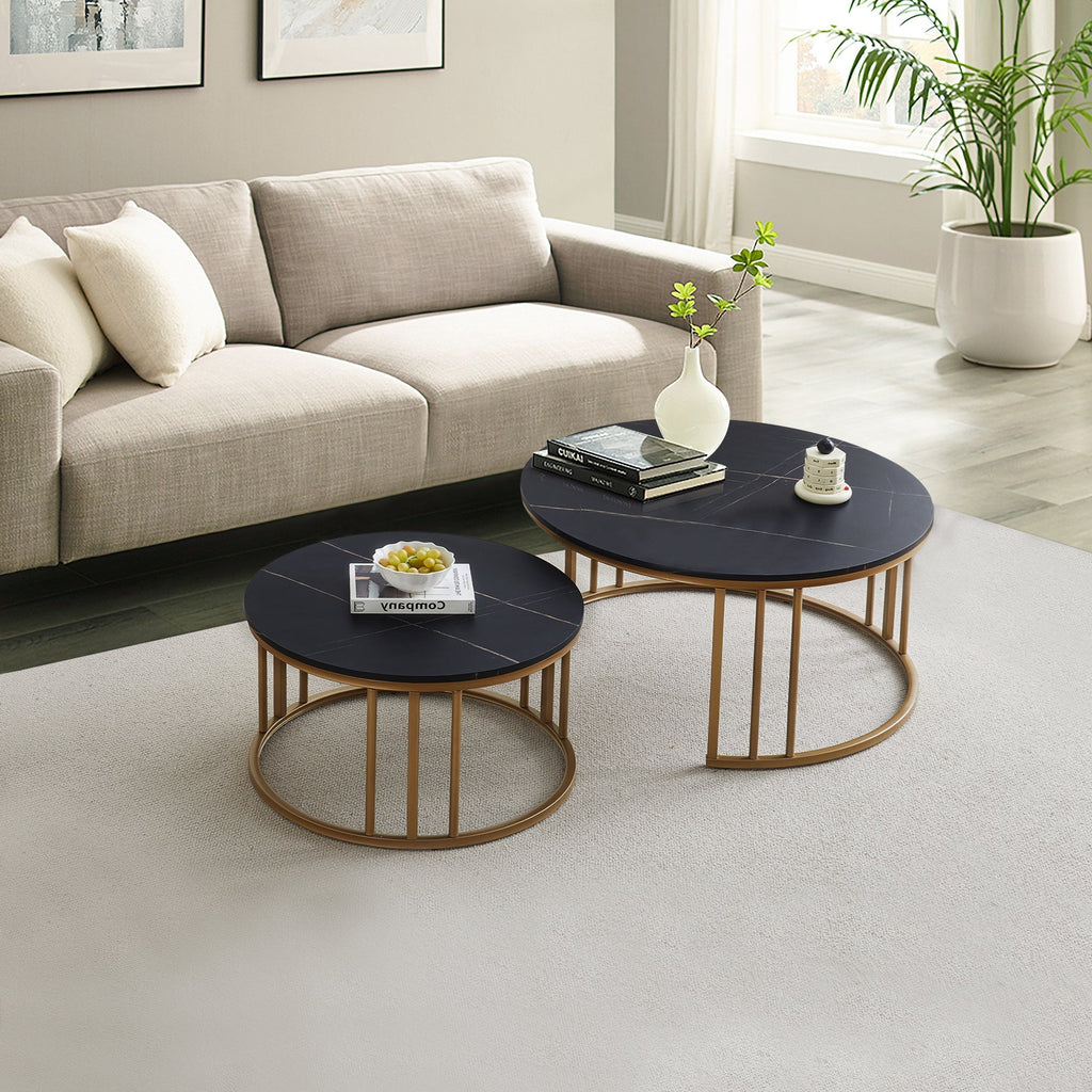 Lepore Marble Nesting Coffee Table Set-1