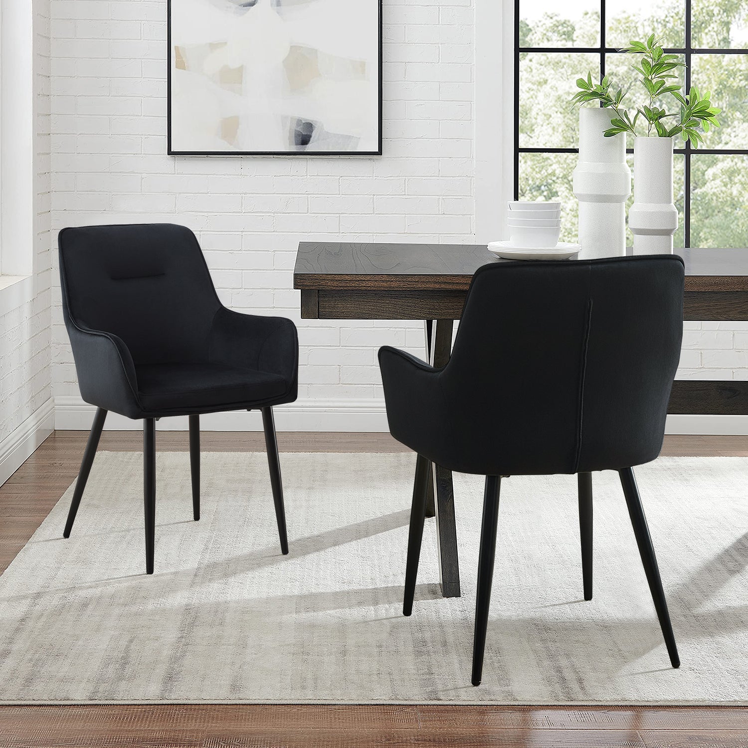 Maxine Velvet Dining Chairs [Set of 2]-1