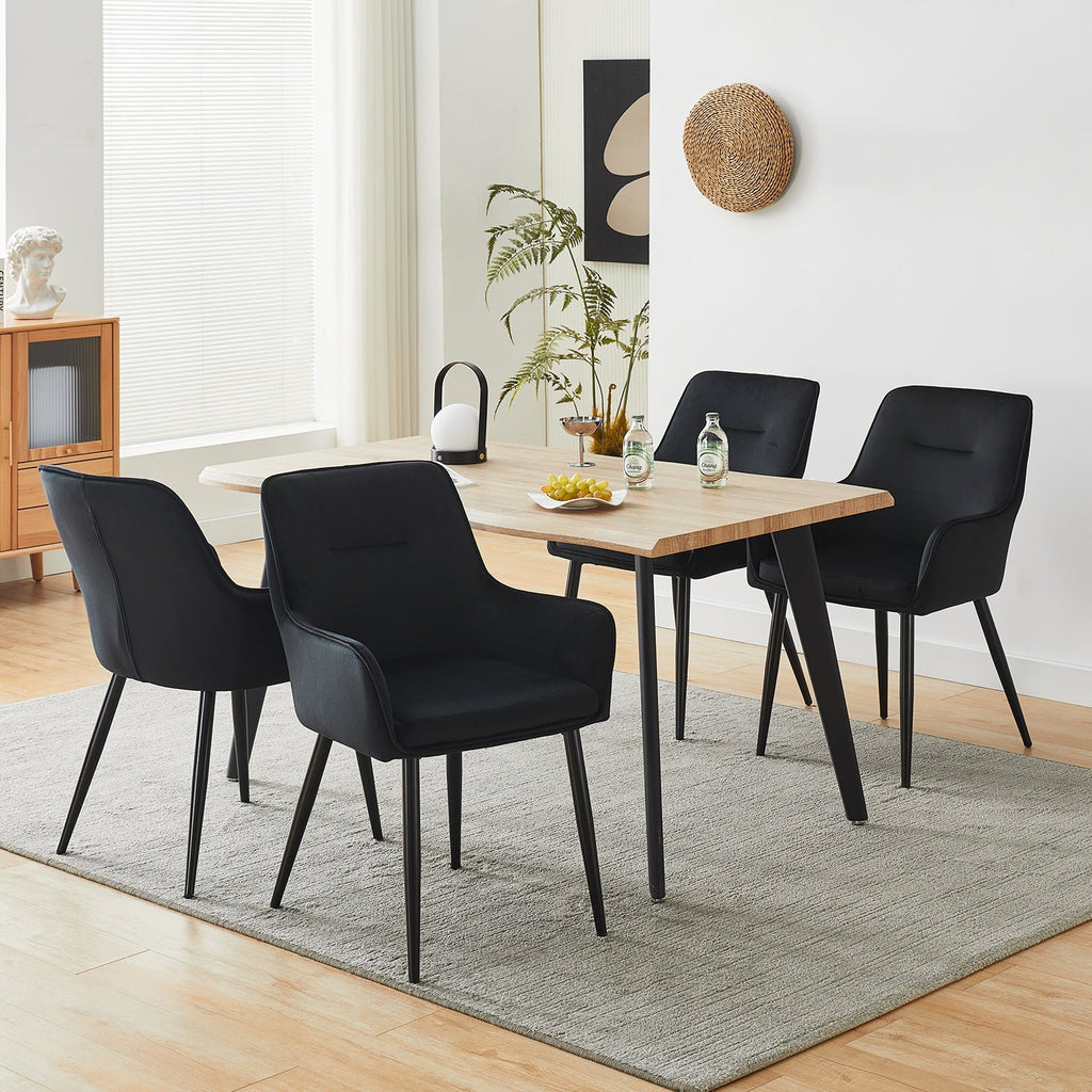 Maxine Velvet Dining Chairs [Set of 2]-2