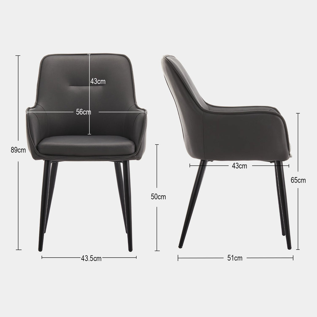 Maxine Faux Leather Dining Chairs [New Colours]-3
