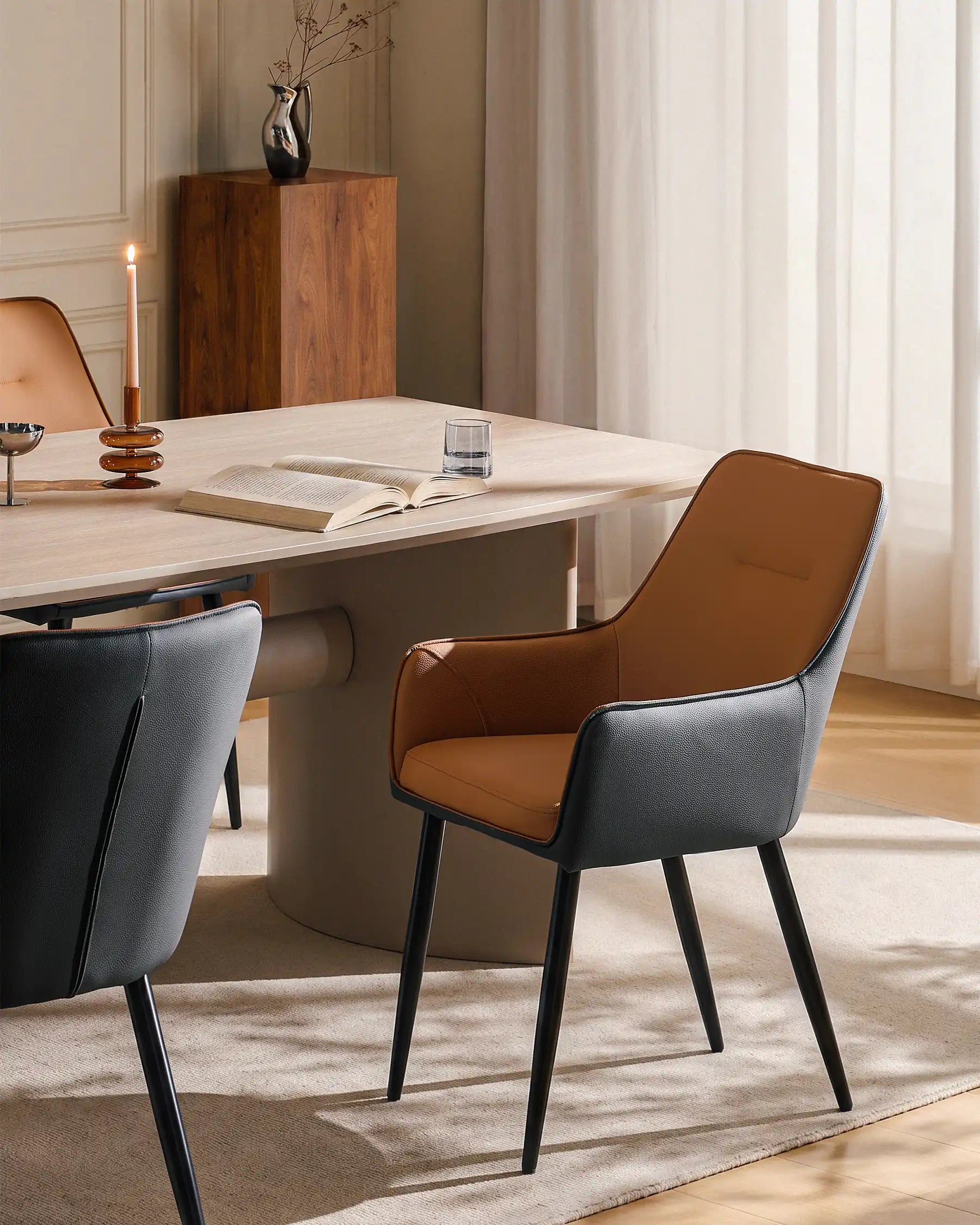 Maxine Faux Leather Dining Chair-0