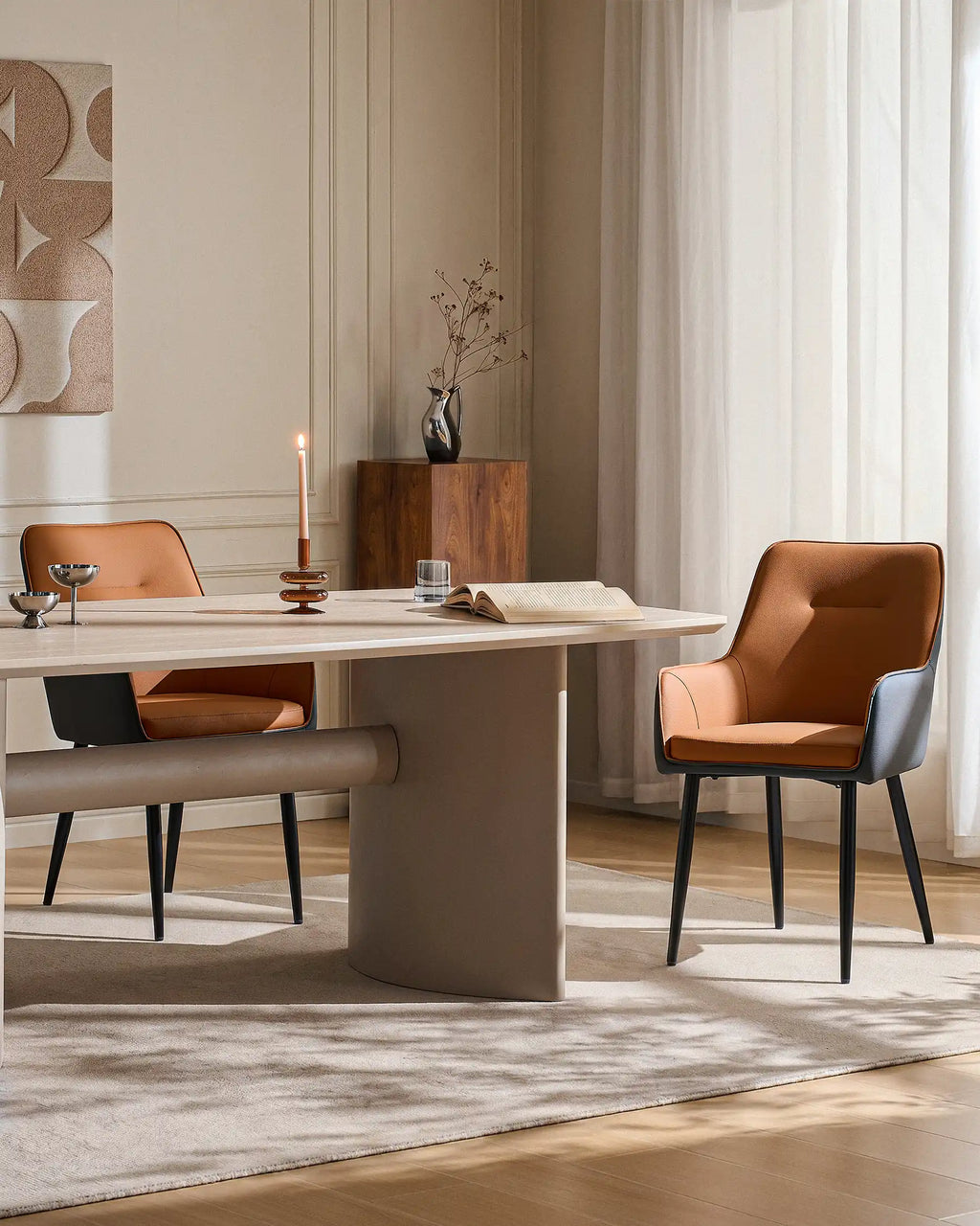 Maxine Faux Leather Dining Chair-1