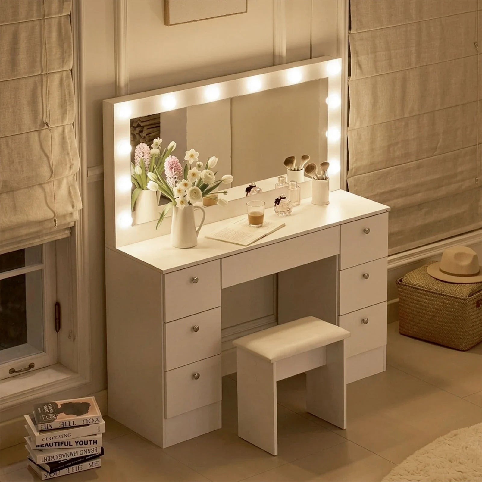 Modena Hollywood Dressing Table Set-1