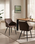 Moree Faux Leather Dining Chairs [Set of 4]-0