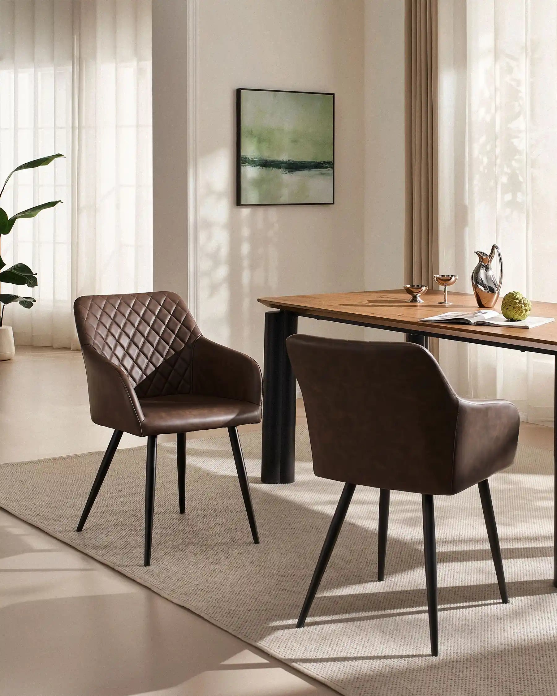 Moree Faux Leather Dining Chairs [Set of 4]-0