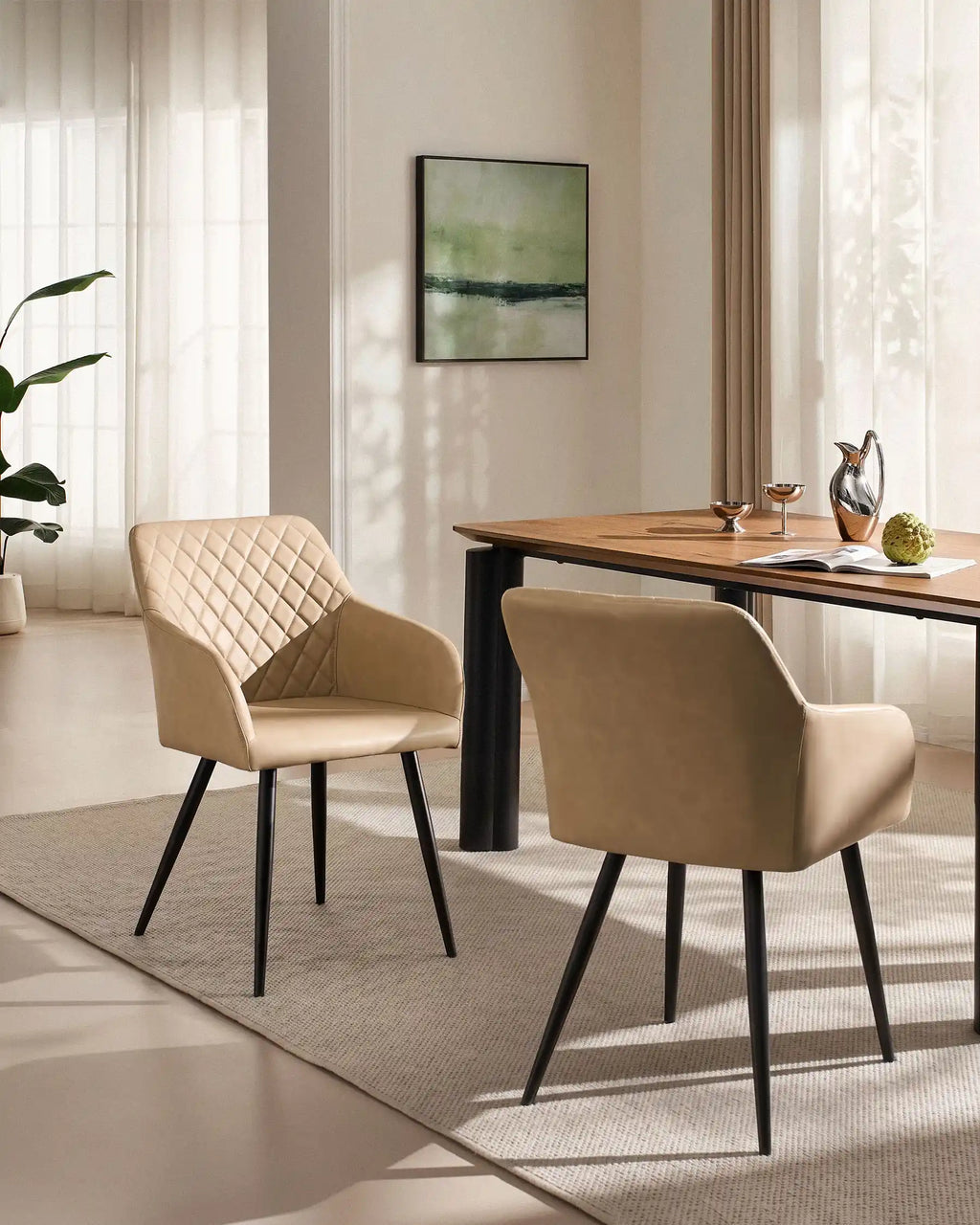 Moree Faux Leather Dining Chairs [Set of 6]-0