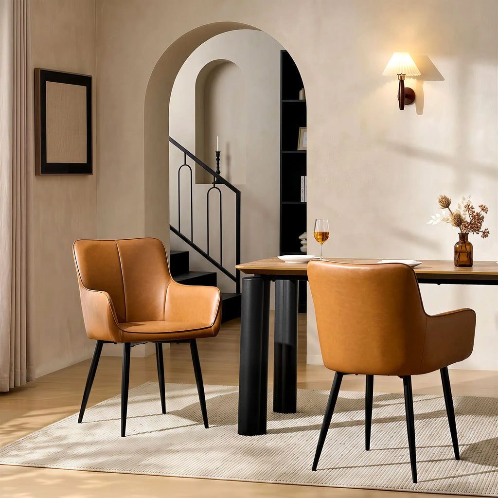 Muhsina Faux Leather Dining Chair-0