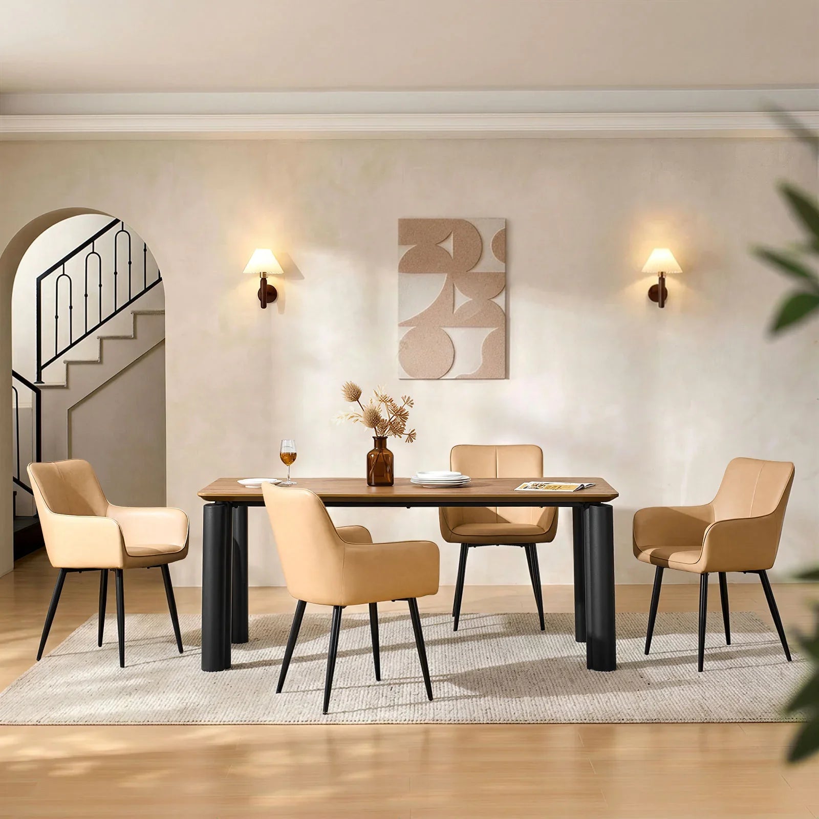Muhsina Faux Leather Dining Chair-6